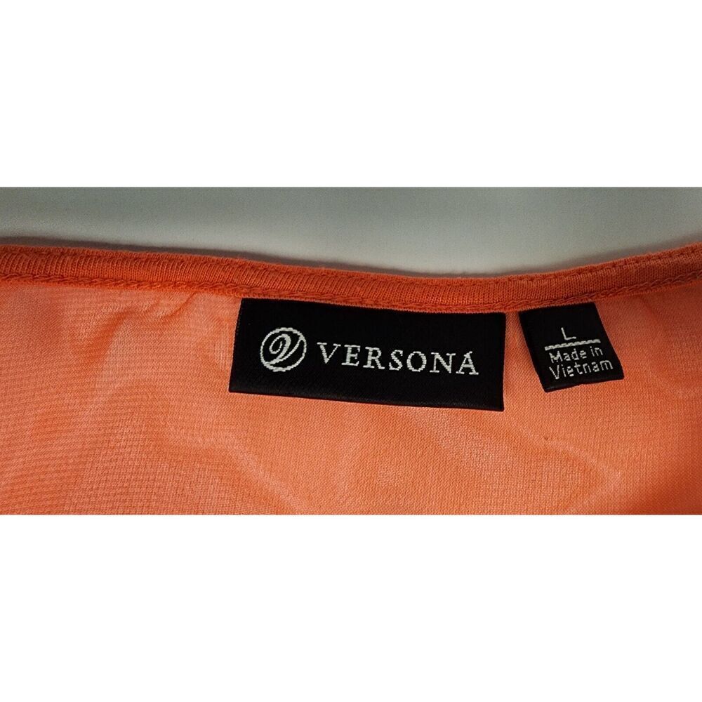 Versona Orange Lightweight Orange Tank Top Size Large - Picture 9 of 10
